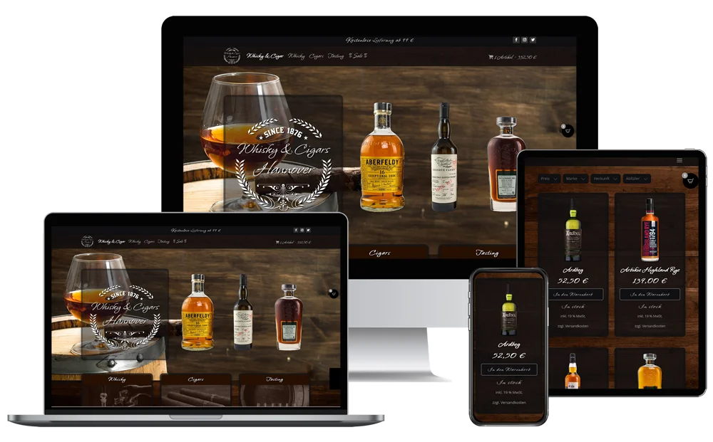 Full responsive WooCommerce Webdesign, optmiert für alle mobilen Endgeräte Full responsive WooCommerce Webdesign, optmiert für alle mobilen Endgeräte
